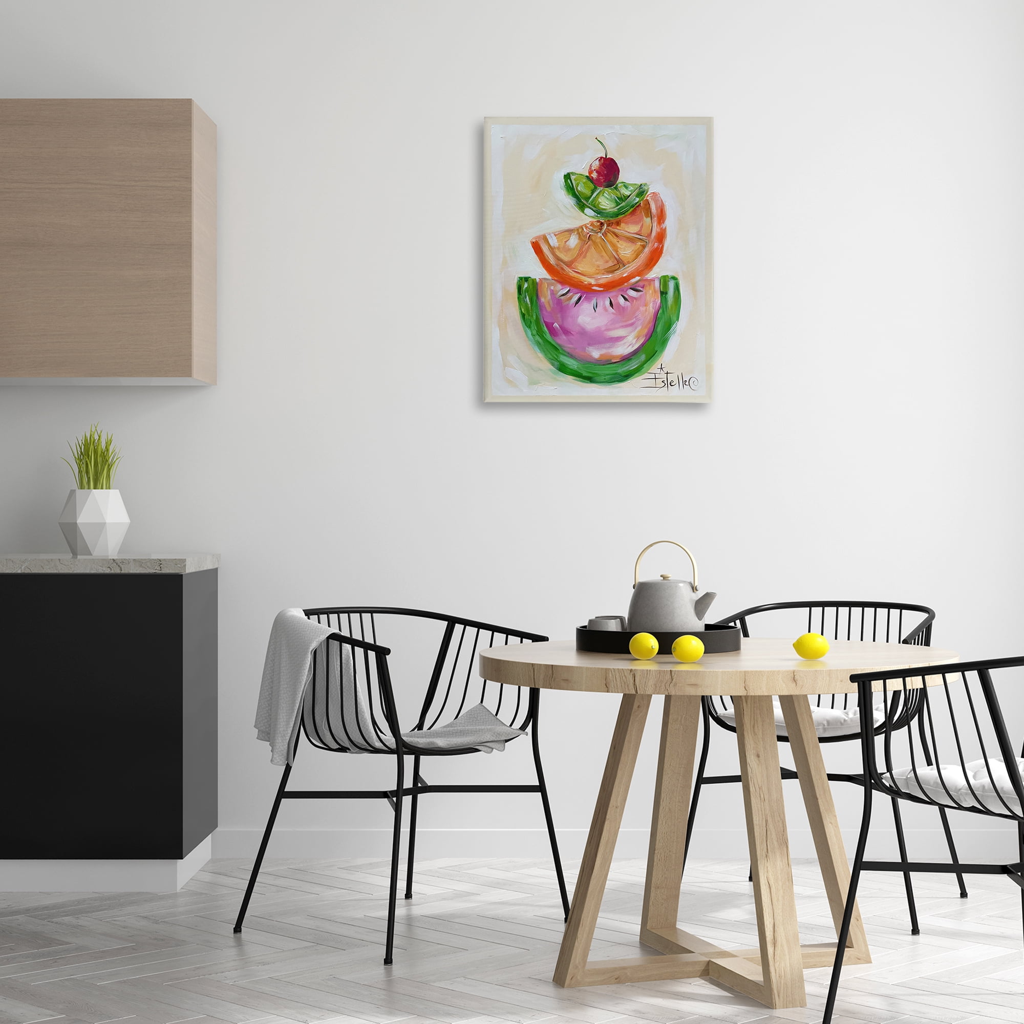 Stupell Industries Stacked Fruit Slices Food & Beverage Painting Wrapped Canvas Art Print Wall Art, 24 x 30