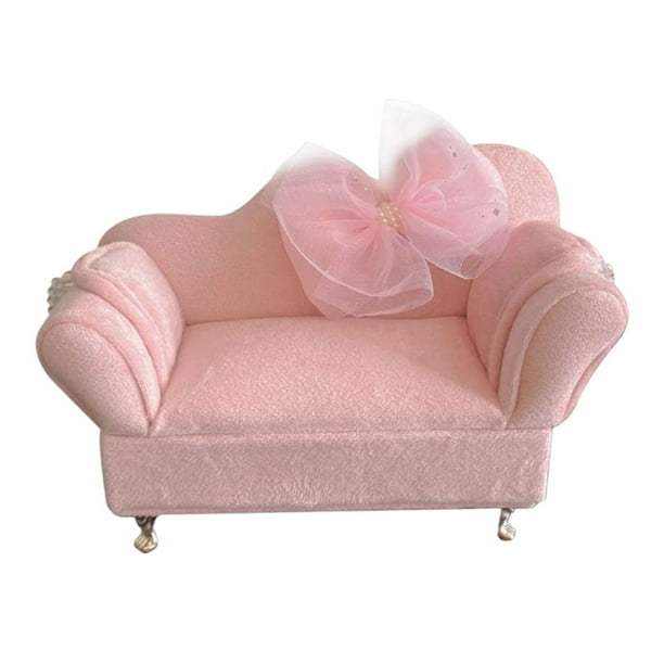 1/12 Sofá de casa de muñecas Niña Mujer Joyero Muebles en miniatura Escena de vida Suministro Sofá individual