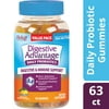 Digestive Advantage Daily Probiotic Natural Fruit Flavor Gummies, (90 Count In A Bottle) - Helps Relieve Minor Abdominal Discomfort & Occasional Bloating*, Supports Digestive & Immune Health*