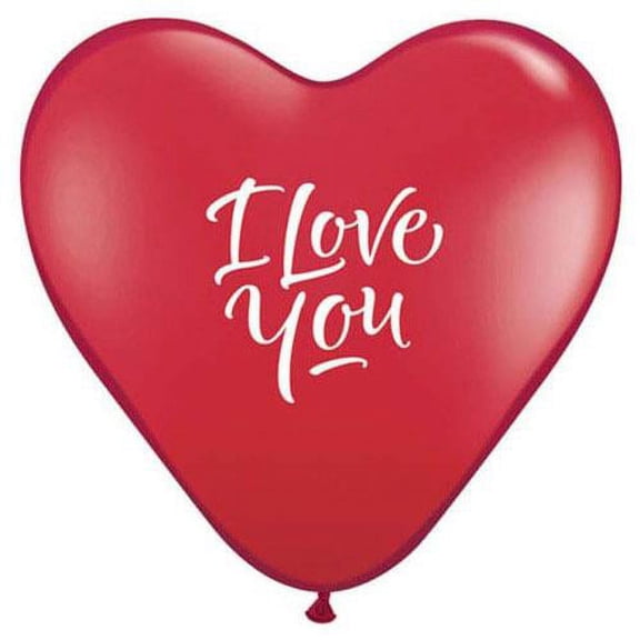 LOONBALLOON Love Balloons, 15″ I LOVE YOU SCRIPT MODERN - HEARTS