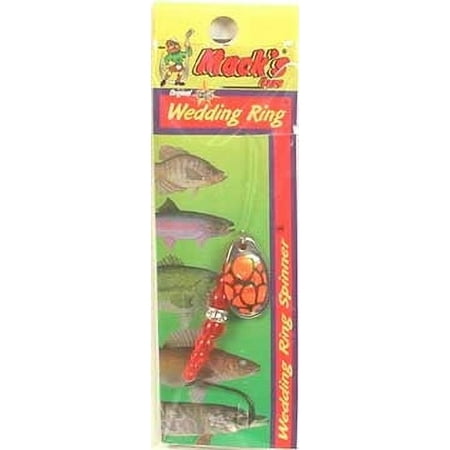 Mack s Lure Classic Wedding Ring Fishing Spinnerbait Gold/Flo Fire Orange Size 8 Hook Spinnerbaits