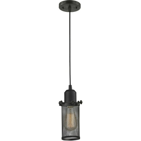 

Oil Rubbed Bronze Tone Mini Pendants 5 Wide Shape Tube Color Oil Rubbed Bronze Glass Steel/Cast Brass Medium Base LED 1 Light Fixture