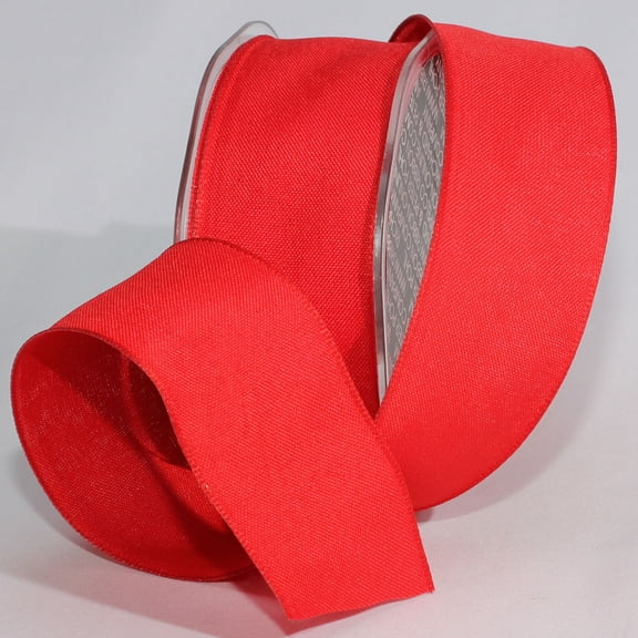 The Ribbon People Scarlet Red Solid Taffeta Wired Craft Ribbon 1.5" x 100 Yards