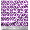 thumbnail image 1 of Soimoi Moss Georgette Fabric Ogee Damask Print Fabric by the Yard 42 Inch Wide, 1 of 5