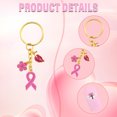 thumbnail image 4 of 6Pcs Pink Ribbon Keychain Brooch Set For Women Friendship Encouragement Thank You Gift, 4 of 6