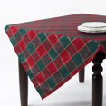 thumbnail image 1 of SARO 4837.RG70S 70 in. Square Plaid Design Square Tablecloth - Red &amp; Green, 1 of 1