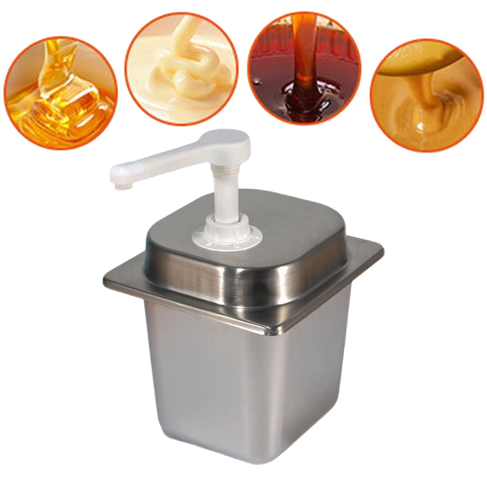 Fancyes Coffee Syrup Dispenser 2.3L Press Manual Sauce Dispenser for Restaurant Home 10cc