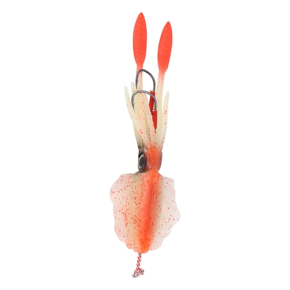Soft  Gel Squid Fishing Lure with 3D Eyes and Night-Luminous Tentacles - 86g Octopus Bait for Sea Fishing