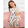 thumbnail image 2 of Aideaone Toddler Girls Dresses Kids Summer Ruffle Sleeve Tie Back Casual Sundress 2-8T, 2 of 7