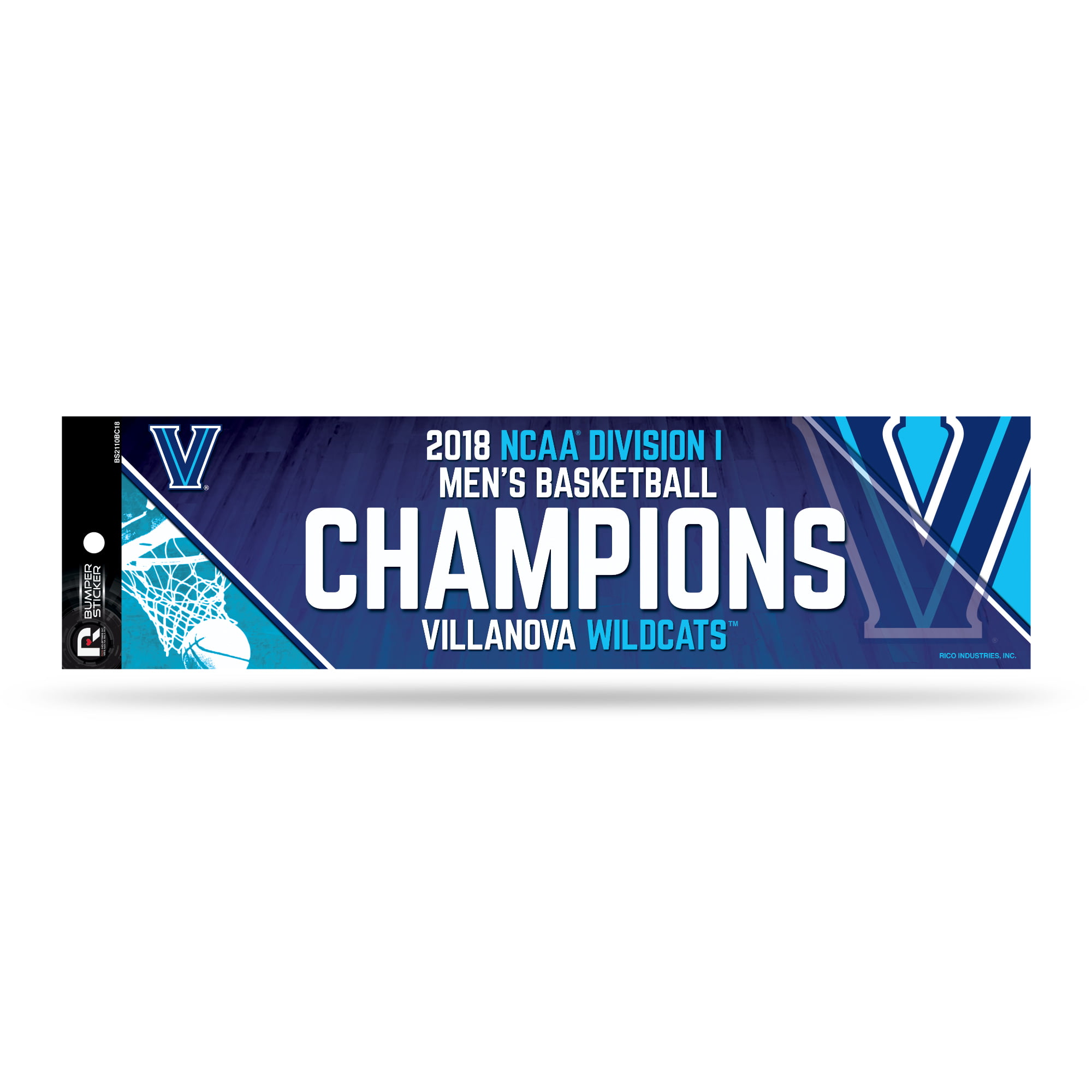 NCAA Championship Decal 2018 Villanova Wildcats National Champions 4" sticker