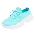 thumbnail image 2 of HTHLVMD Lightweight Walking Sneakers for Women, Women's Casual Platform Sneakers, Women's Mesh Orthopedic Running Walking Sneakers Lightweight Breathable Lace Up Tennis Sneakers, Light Blue 9, 2 of 4
