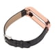 thumbnail image 2 of Correas de reloj de cuero de liberación rápida con patrón de bambú, correa de reloj inteligente de muñeca de repuesto para Xiaomi Mi Band 6 5 NFC, negro y dorado, 2 of 12