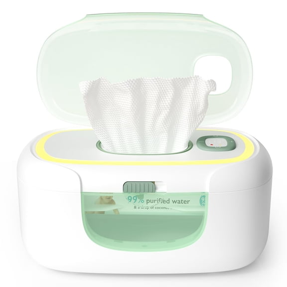 Momcozy Calentador de Toallitas Húmedas para Bebé, Capacidad Grande (60-80 Toallitas), Calentamiento Rápido en 10 Minutos