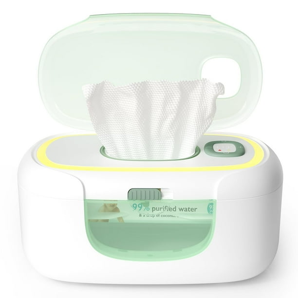 Momcozy Calentador de Toallitas Húmedas para Bebé, Capacidad Grande (60-80 Toallitas), Calentamiento Rápido en 10 Minutos
