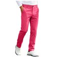 thumbnail image 2 of Akiihool Mens Wide Leg Trousers Men's Casual Pants Elastic Waist Drawstring Trousers Hot Pink,XXXL, 2 of 5