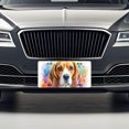 thumbnail image 3 of Beagle Dog Watercolor Style Metal Novelty License Plate, 3 of 7