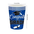 thumbnail image 3 of QuanTara Graduation Party Supplies – Cap-Themed Paper Plates & Tablecloth Set, Disposable Blue Graduation Decorations for Celebrations, 3 of 6