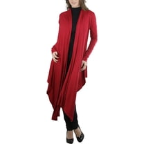 ToBeInStyle Women's Multi-Purpose Wrap Shawl Cardigan - Burgundy - Medium