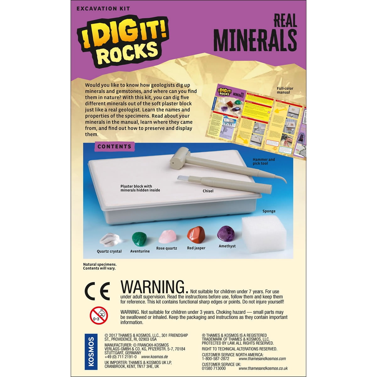 I Dig It! Rocks - Real Minerals Excavation Kit - Walmart.com