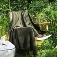 thumbnail image 2 of MooMee Throw Blanket 100% Cotton 4-Layer Gauze All-Around Fringe Ultra-Soft Breathable Lightweight (Olive Green, King 104" x 90"), 2 of 8