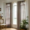 thumbnail image 6 of NIUBIER Boho Curtains,Semi-Blackout French Country Linen Hollow Curtains for Bedroom Living Room Farm,1 Panel,52"Wx84"L,Brown, 6 of 6
