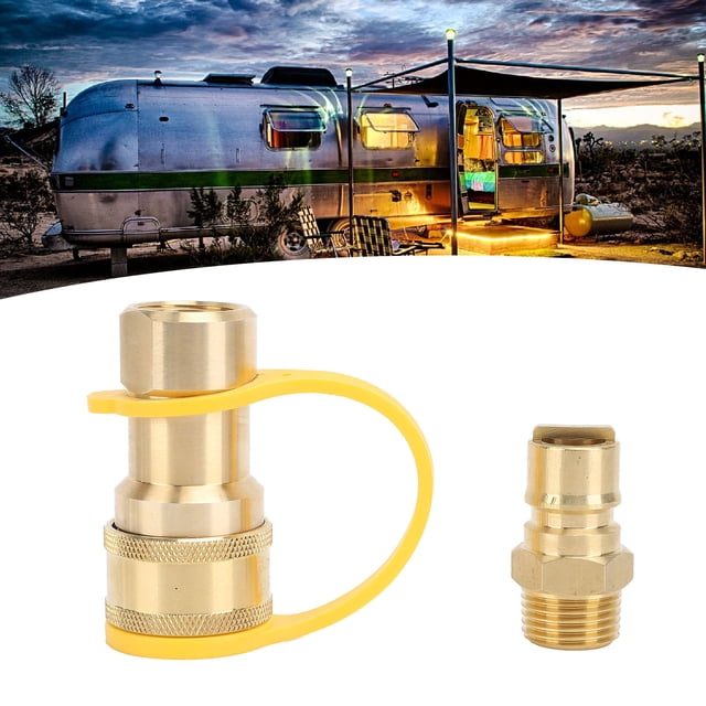 Adaptador De Conexión Rápida De Gas, 3 Piezas De Sellado Seguro A Prueba De Presión, Accesorios De Conexión Rápida De Gas De 1/2 Pulgada Para Furgoneta Con Remolque Rv