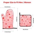 thumbnail image 3 of Mother''s Day Oven Mitts and Pot Holders 4 Pcs Sets for Kitchen, Cooking Gloves Heat Resistant Oven Mitt Gloves Non Slip Potholders for BBQ, Grilling, 3 of 6