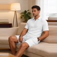 thumbnail image 5 of Clossjun Summer Beach Outfits 2 Piece Short Sleeve Shirts for Male Shorts Vacation Outfits Sets for Men, 5 of 6