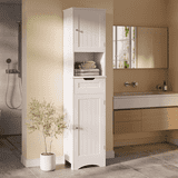 Asofer 67 White Floor Standing Storage Cabinet Bathroom Linen Tower asofer-67-white-floor-standing-storage-cabinet-bathroom-linen-tower