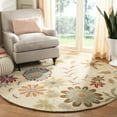 thumbnail image 2 of SAFAVIEH Soho Peronel Floral Wool Area Rug, Ivory/Sage, 3'6" x 5'6", 2 of 10