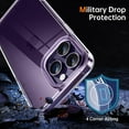 thumbnail image 3 of Shockproof Clear Case for iPhone 14 Pro, [Not Yellowing] [10FT Military Drop Protection] Hard Clear Back Four Corner Airbags Drop Protection Phone Cover, 6.1 inch, Transparent, 3 of 14