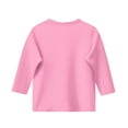 thumbnail image 4 of YLSDY 3/4 Length Sleeve Big Girls Tops Knit Crewneck Loose Fit Cute Shirts Pit Striped Casual Workout Three Quarter Blouses Pink 160, 4 of 4
