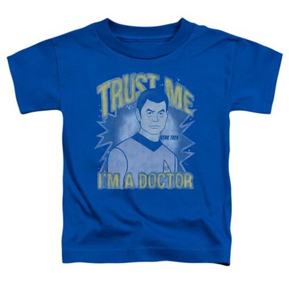 Trevco Star Trek-Doctor - Short Sleeve Toddler Tee - Royal Blue- Large 4T