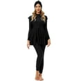 thumbnail image 3 of IBTOM CASTLE Modest Muslim Islamic Long Sleeve Burkini for Women Full Cover Swim Rashguard Hijab Swimsuit Bathing Suit L Black, 3 of 8