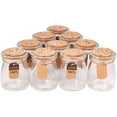thumbnail image 1 of Paquete de 10 frascos de vidrio con tapa de corcho, etiquetas de etiquetas de boda y cuerdas para dulces, especias, colección de conchas Zhivalor  LHH-0735, 1 of 2
