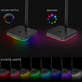 thumbnail image 3 of KAFRI RGB Headphone Stand with Wireless Charger Desk Gaming Headset Holder Hanger Rack with 10W/7.5W Fast Charge QI Wireless Charging Pad - Suitable for Gamer Desktop Table Game Earphone Accessories, 3 of 7