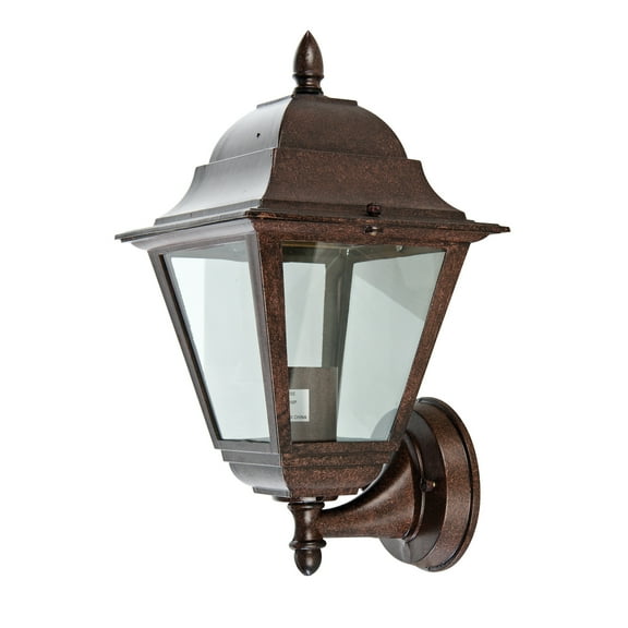F7847-62-Sunset Lighting-One Light Outdoor Wall Mount Rubbed Bronze Finish with Clear Glass