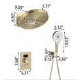 thumbnail image 5 of Thermostatic Shower Combo Set with Shampoo Shelf, Four Functions Shower Faucet Set with Rough-in Valve, 5 of 5