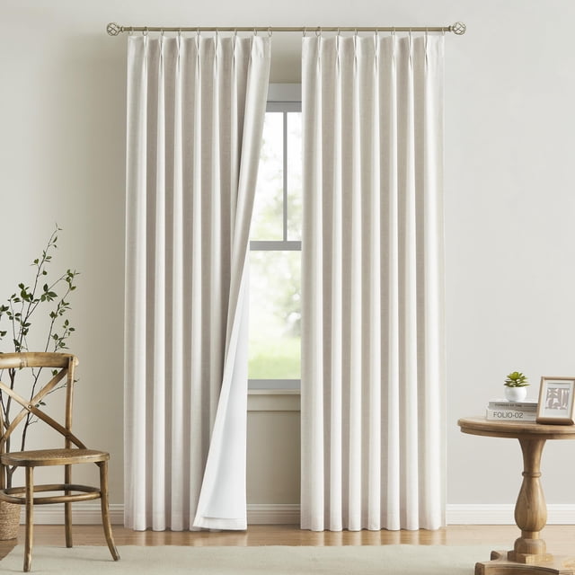 Cortinas Vision Home de lino natural plisado y opaco