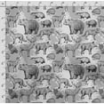 thumbnail image 4 of Soimoi Animals Printed, Japan Crepe SatinFabric, by The Yard 54 Inch Wide, Decorative Sewing Fabric for Dresses Kimonos Gowns, Light Purple, 4 of 5