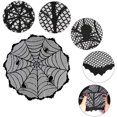 thumbnail image 4 of Mantel de tela de araña de encaje de 40 pulgadas para Halloween cubierta de mesa redonda para mesa de Halloween, 4 of 5