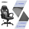 thumbnail image 5 of Homall Gaming Chair Leather Office Chair High Back Ergonomic Adjustable Swivel Executive Computer Chair Rolling Task,Gray, 5 of 7