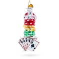 thumbnail image 2 of Casino Poker Chips and Cards Glass Christmas Ornament, 2 of 4