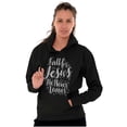 thumbnail image 3 of Fall For Jesus He Never Leaves Quote Hoodie Sweatshirt Women Brisco Brands M, 3 of 5