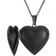 thumbnail image 3 of Stainless Steel Heart Shaped Locket Style Statement Party Wedding Promise Anniversary Pendant Necklace, 3 of 4