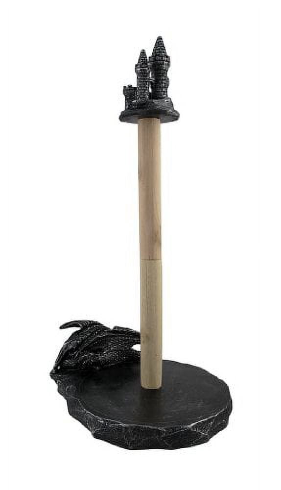 Medieval Dragon and Castle Paper Towel Holder Kitchen Decor