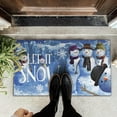 thumbnail image 5 of Winter Door Mat Outdoor for Front Door,Snowman Photobomb Snowflakes Snow Welcome Doormat,Christmas Xmas Holiday Floor Rug for Porch Entrance Farmhouse Decor 30" x 17", 5 of 6