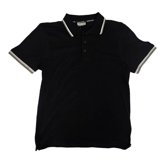 Playera Quarry para Hombre Botones Manga Corta Negro Talla M