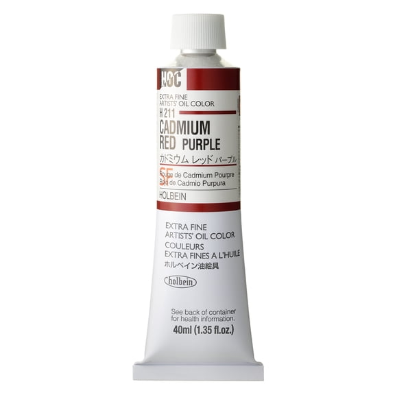 Holbein Artists' Oil Color, 40ml, Cadmium Red Purple