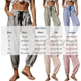 thumbnail image 3 of Zulora Women Stylish Striped High Waist Drawstring Pants Casual Elastic Cuffed Ankle Joggers with Pockets, 3 of 9